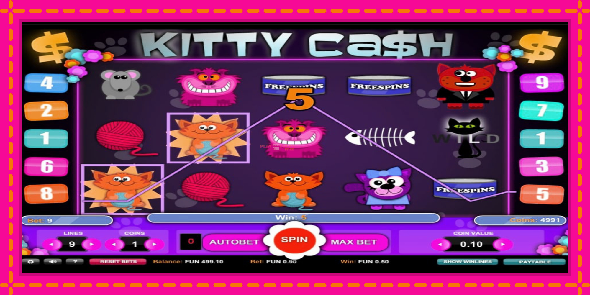 Безплатна игра в Kitty Cash без регистрация, картина 3