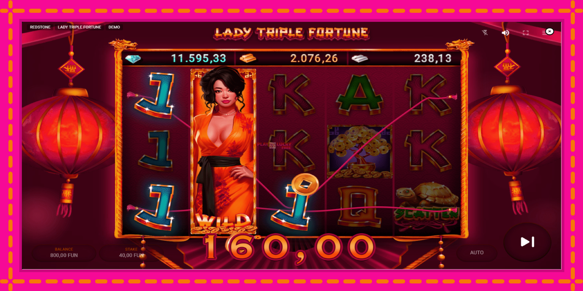 Безплатна игра в Lady Triple Fortune без регистрация, картина 4