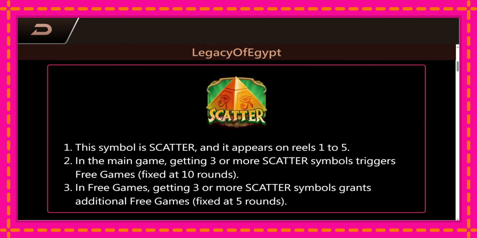 Безплатна игра в Legacy of Egypt без регистрация, картина 4