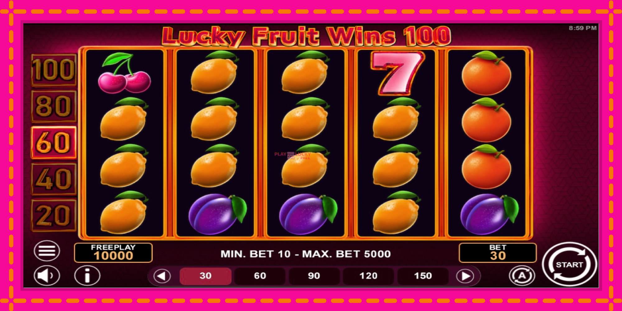 Безплатна игра в Lucky Fruit Wins 100 без регистрация, картина 1