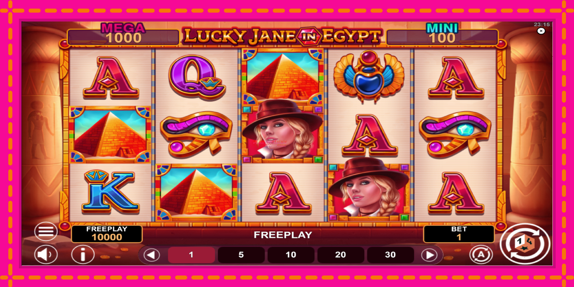 Безплатна игра в Lucky Jane in Egypt Hold & Win без регистрация, картина 2