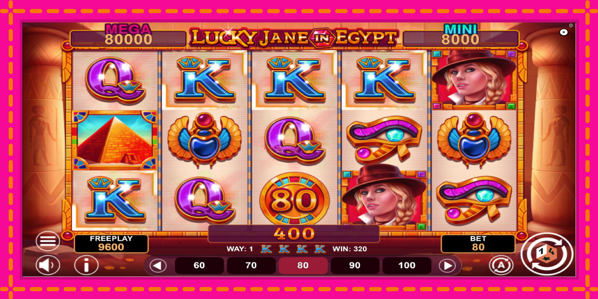 Безплатна игра в Lucky Jane in Egypt Hold & Win без регистрация, картина 3