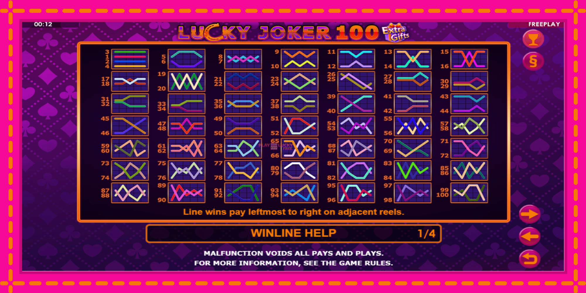 Безплатна игра в Lucky Joker 100 Extra Gifts без регистрация, картина 6