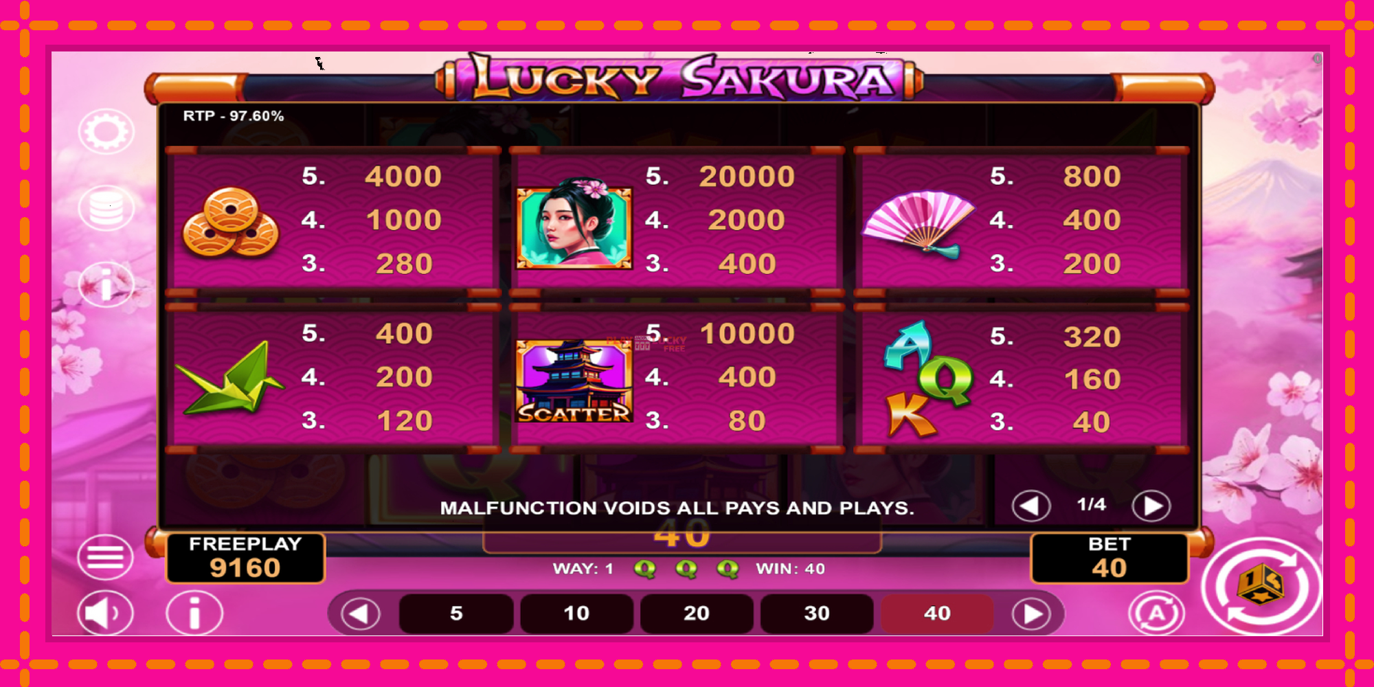 Безплатна игра в Lucky Sakura Win Spins без регистрация, картина 5