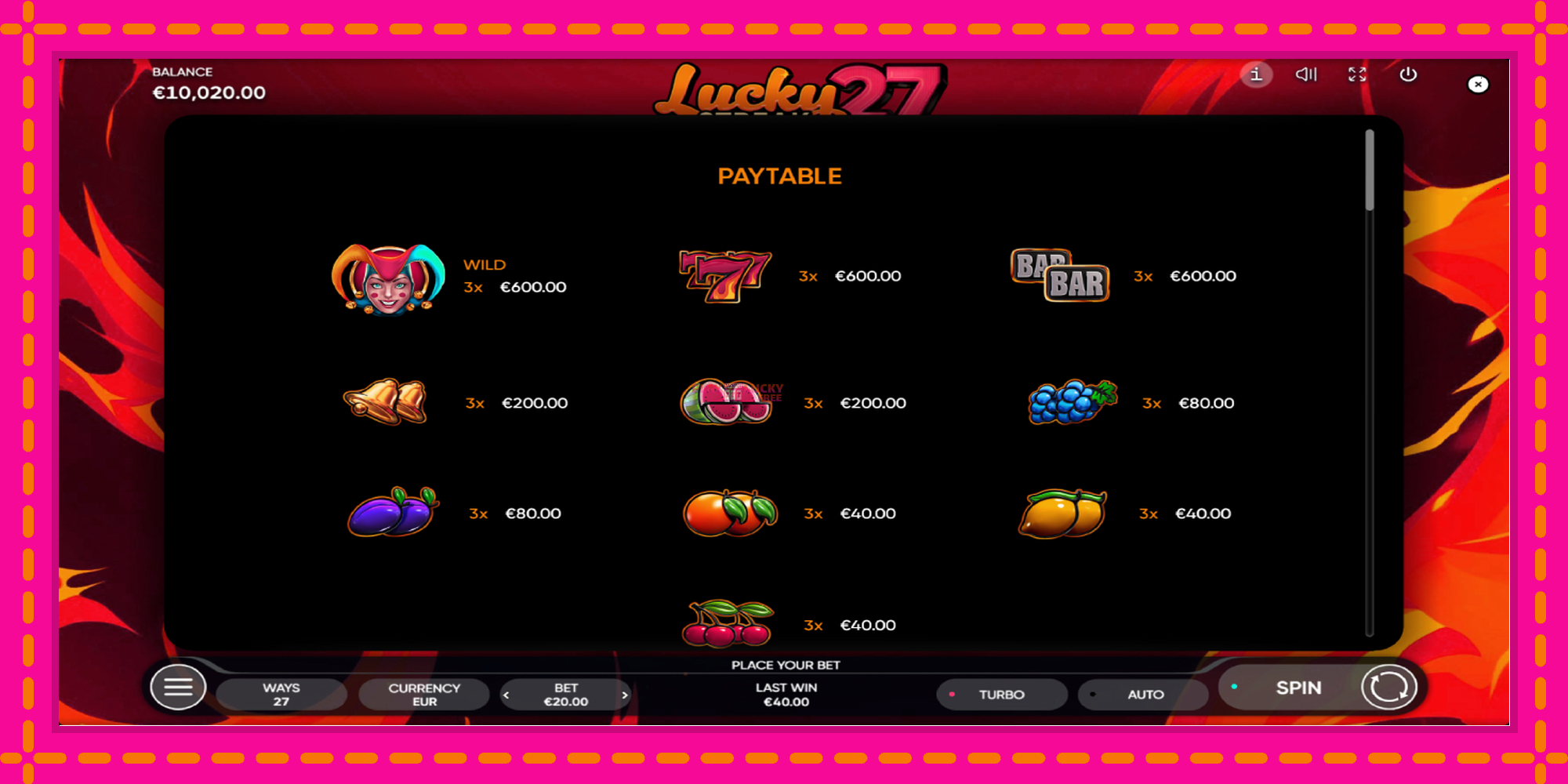 Безплатна игра в Lucky Streak 27 без регистрация, картина 5