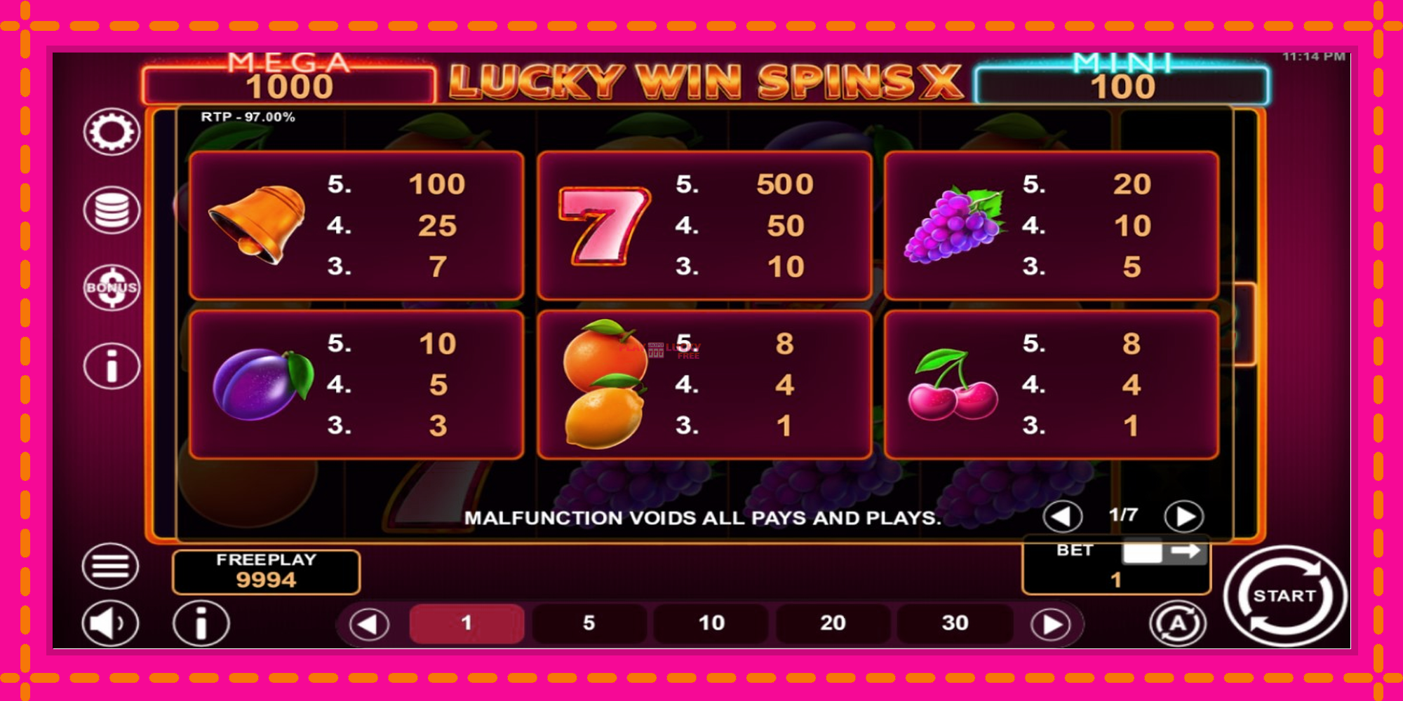 Безплатна игра в Lucky Win Spins X без регистрация, картина 4