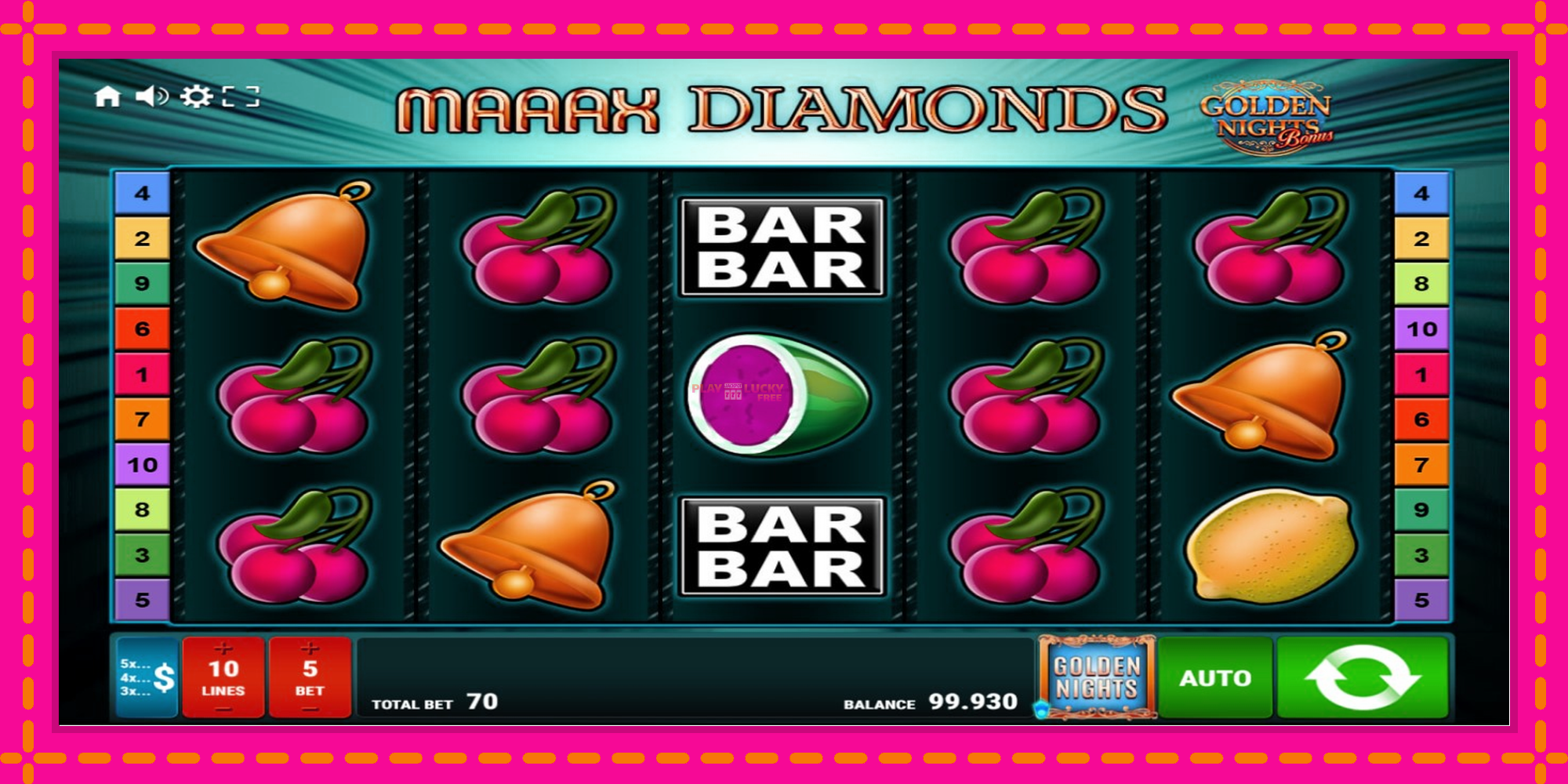 Безплатна игра в Maaax Diamonds Golden Nights без регистрация, картина 2