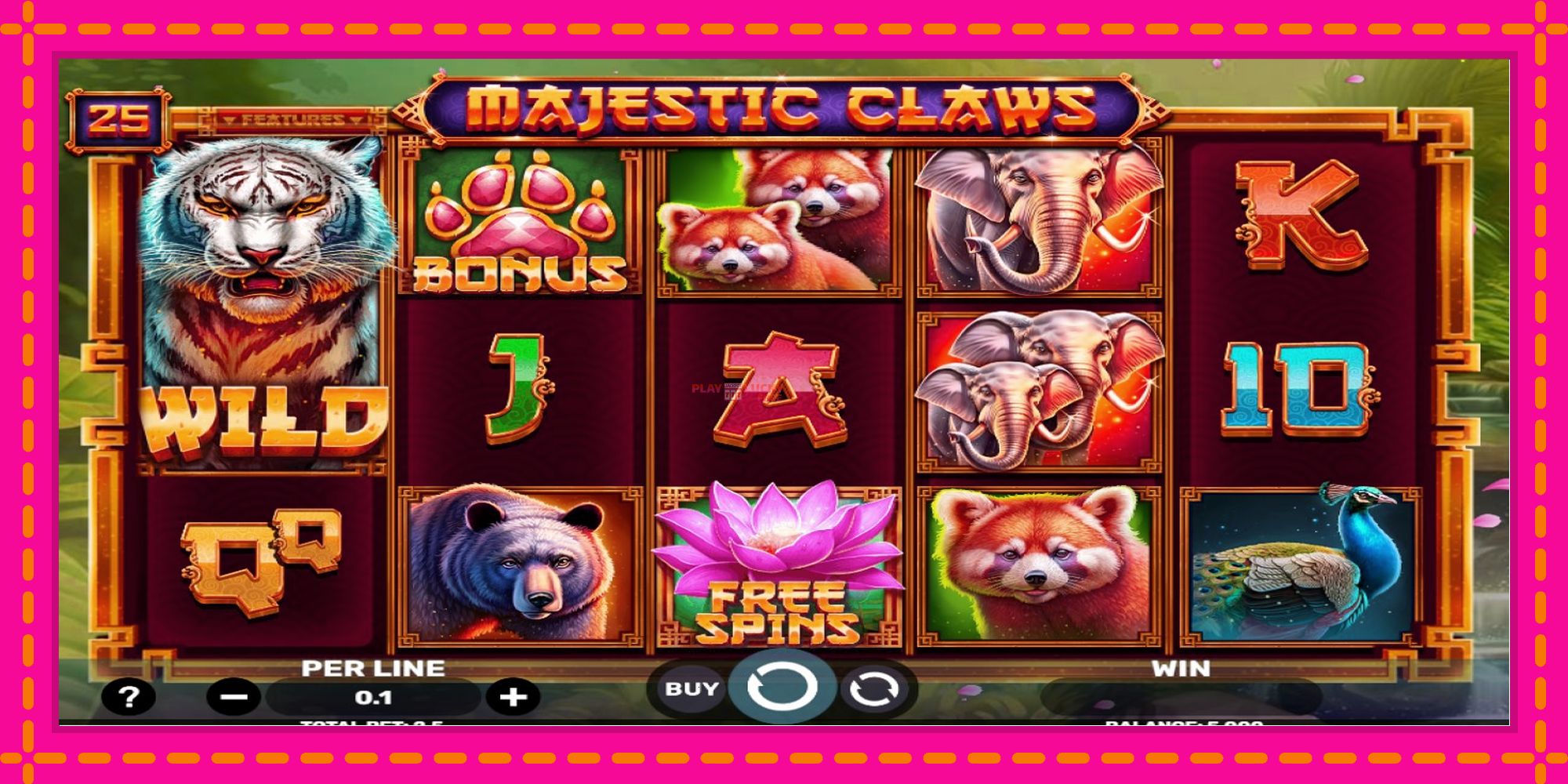 Безплатна игра в Majestic Claws без регистрация, картина 1