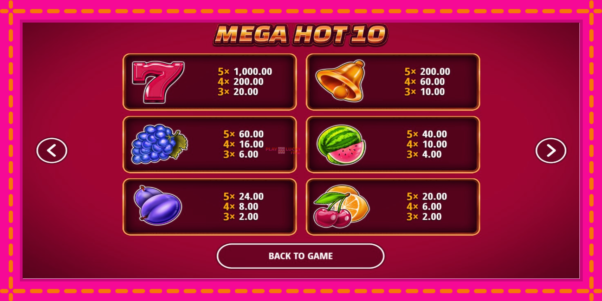 Безплатна игра в Mega Hot 10 без регистрация, картина 4