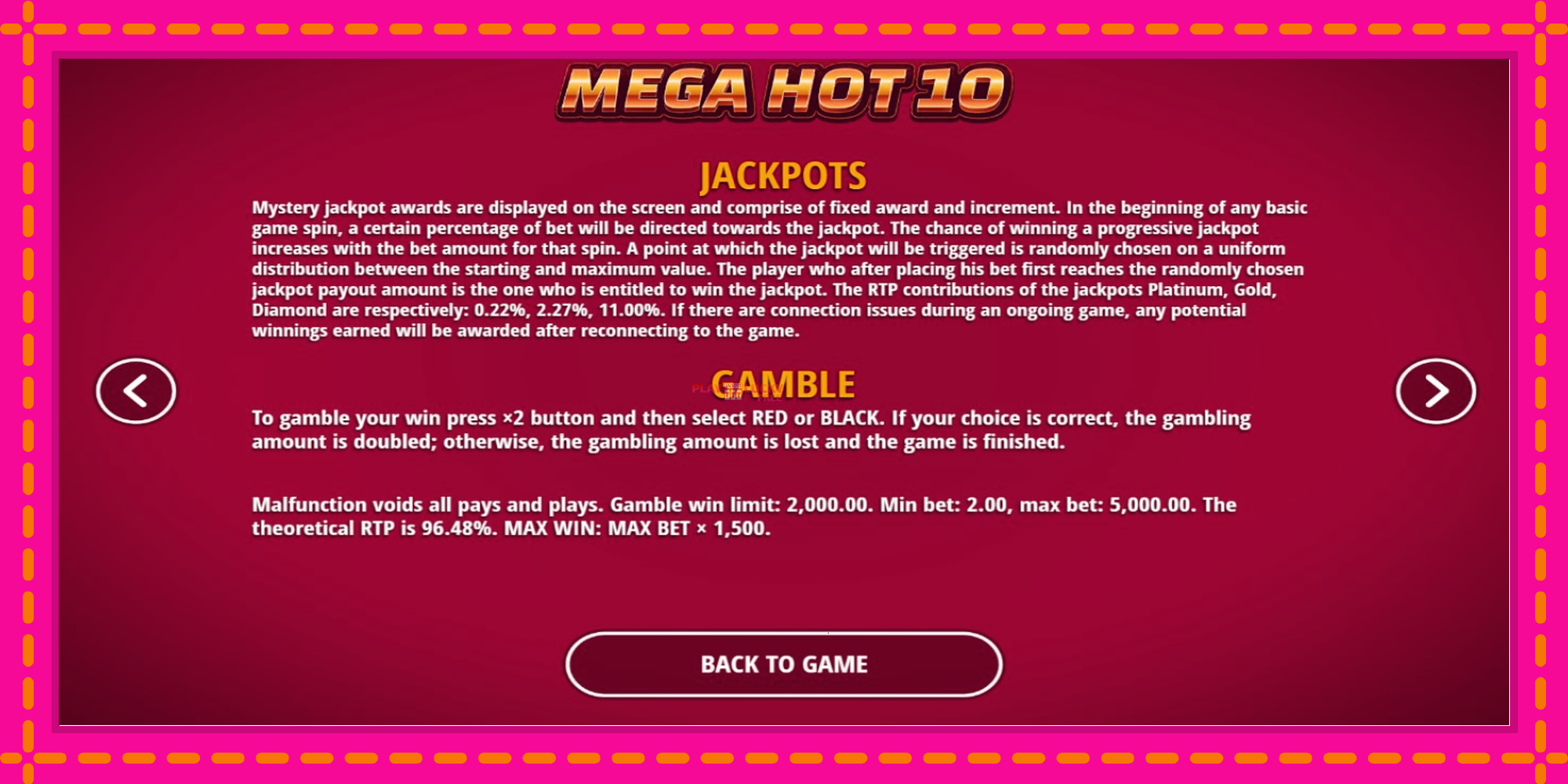 Безплатна игра в Mega Hot 10 без регистрация, картина 5