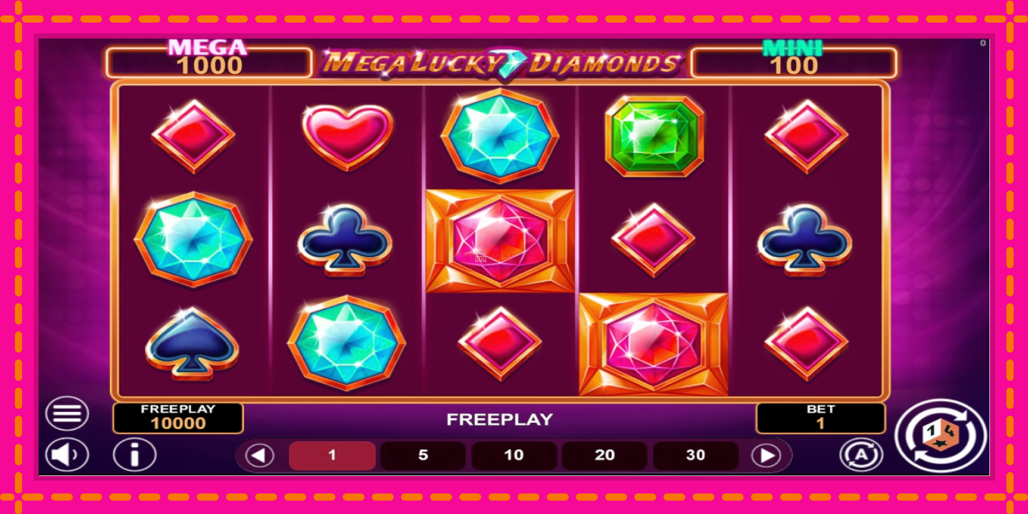 Безплатна игра в Mega Lucky Diamonds Hold & Win без регистрация, картина 1