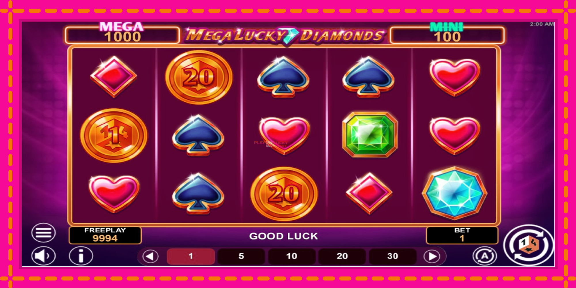 Безплатна игра в Mega Lucky Diamonds Hold & Win без регистрация, картина 2