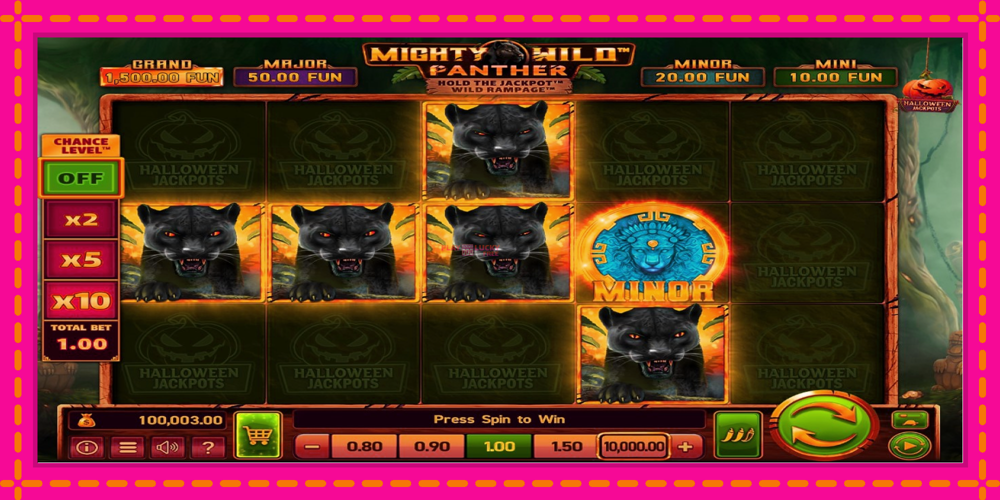 Безплатна игра в Mighty Wild: Panther Grand Gold Edition Halloween Jackpots без регистрация, картина 2