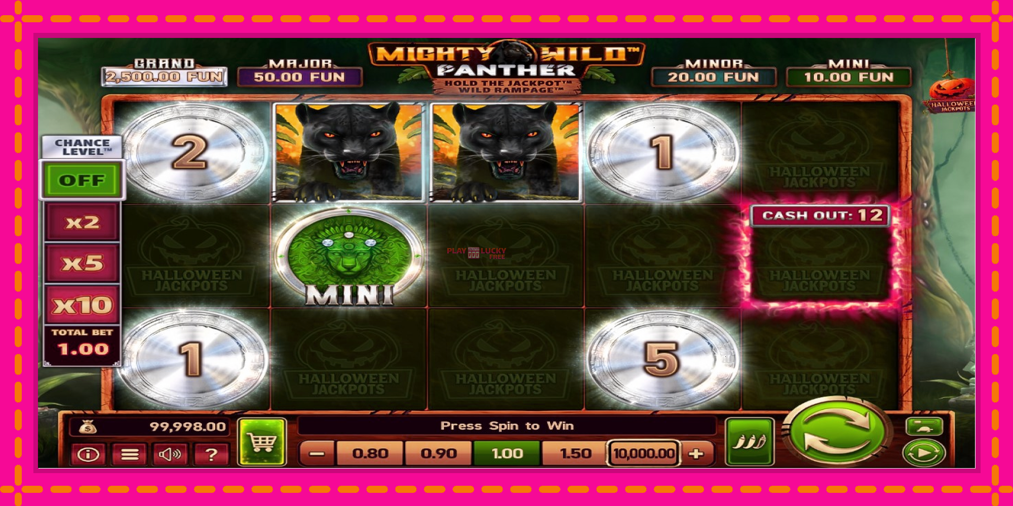 Безплатна игра в Mighty Wild: Panther Grand Platinum Edition Halloween Jackpots без регистрация, картина 2