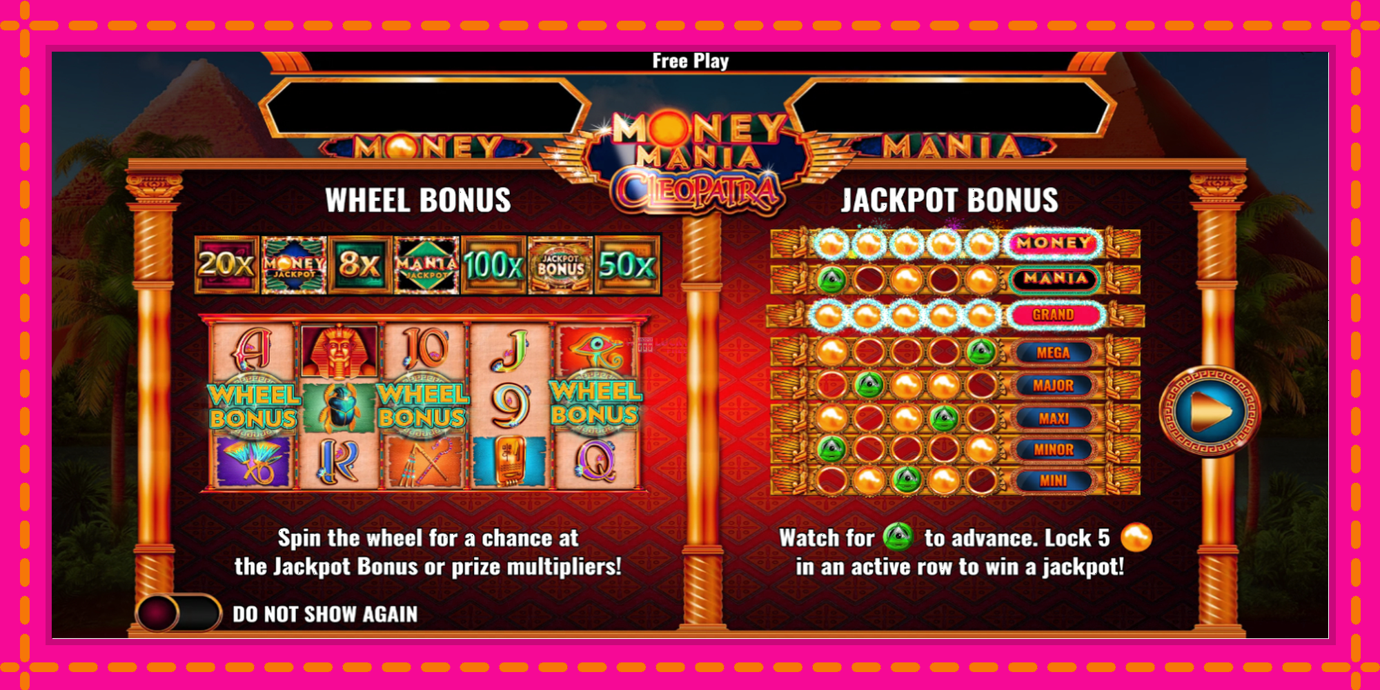 Безплатна игра в Money Mania Cleopatra без регистрация, картина 1