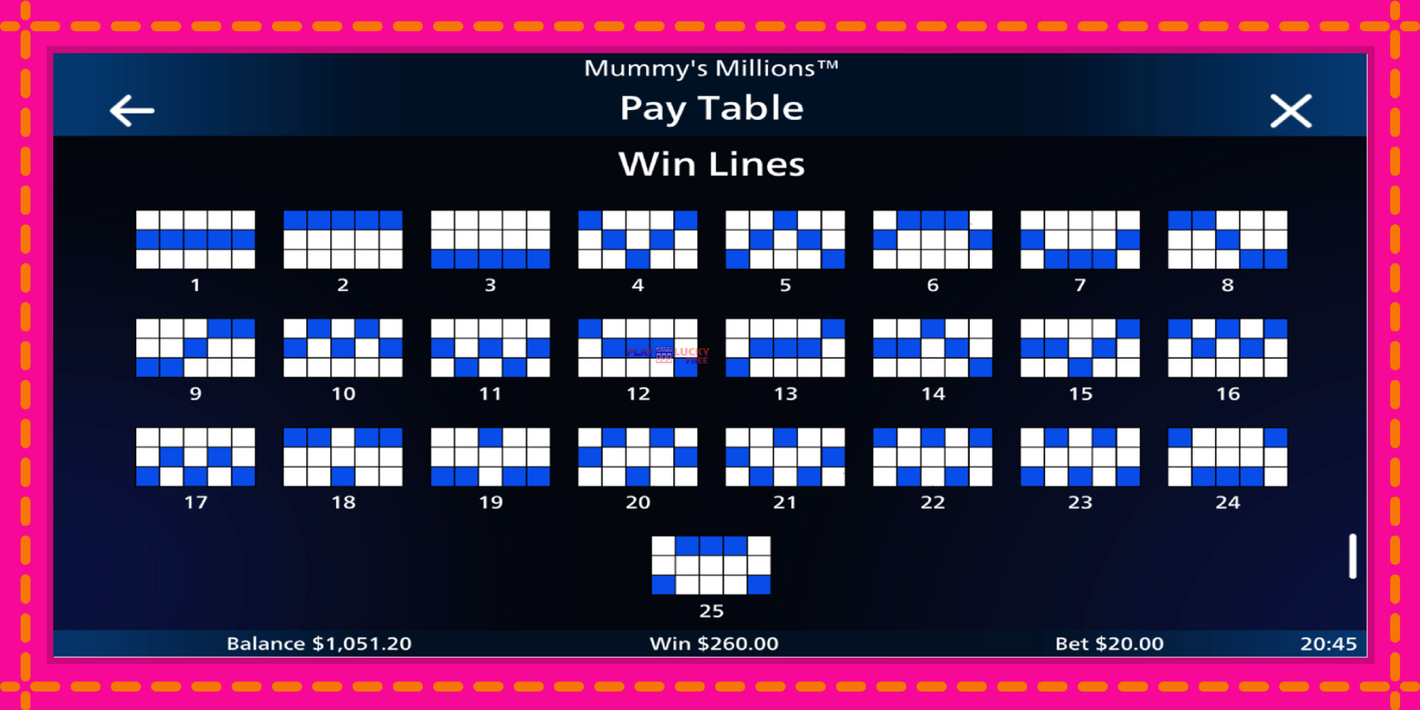 Безплатна игра в Mummys Millions без регистрация, картина 7