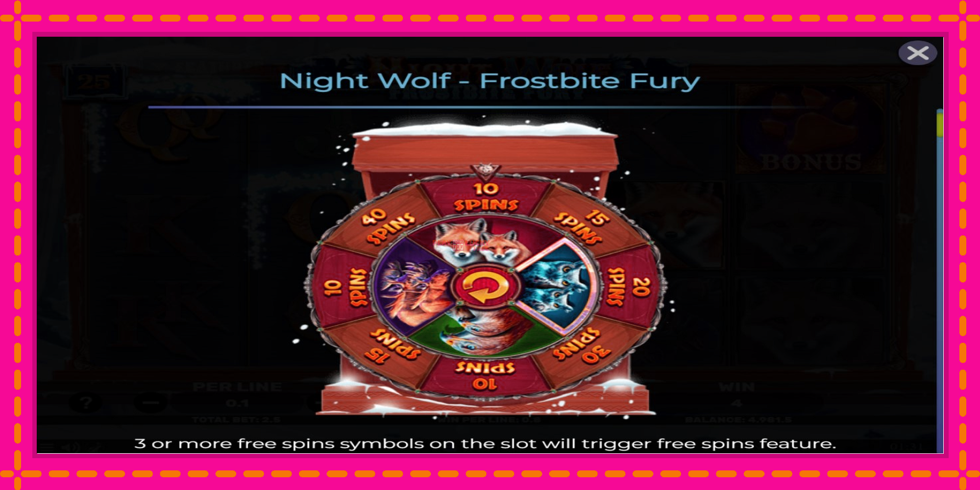 Безплатна игра в Night Wolf - Frostbite Fury без регистрация, картина 4