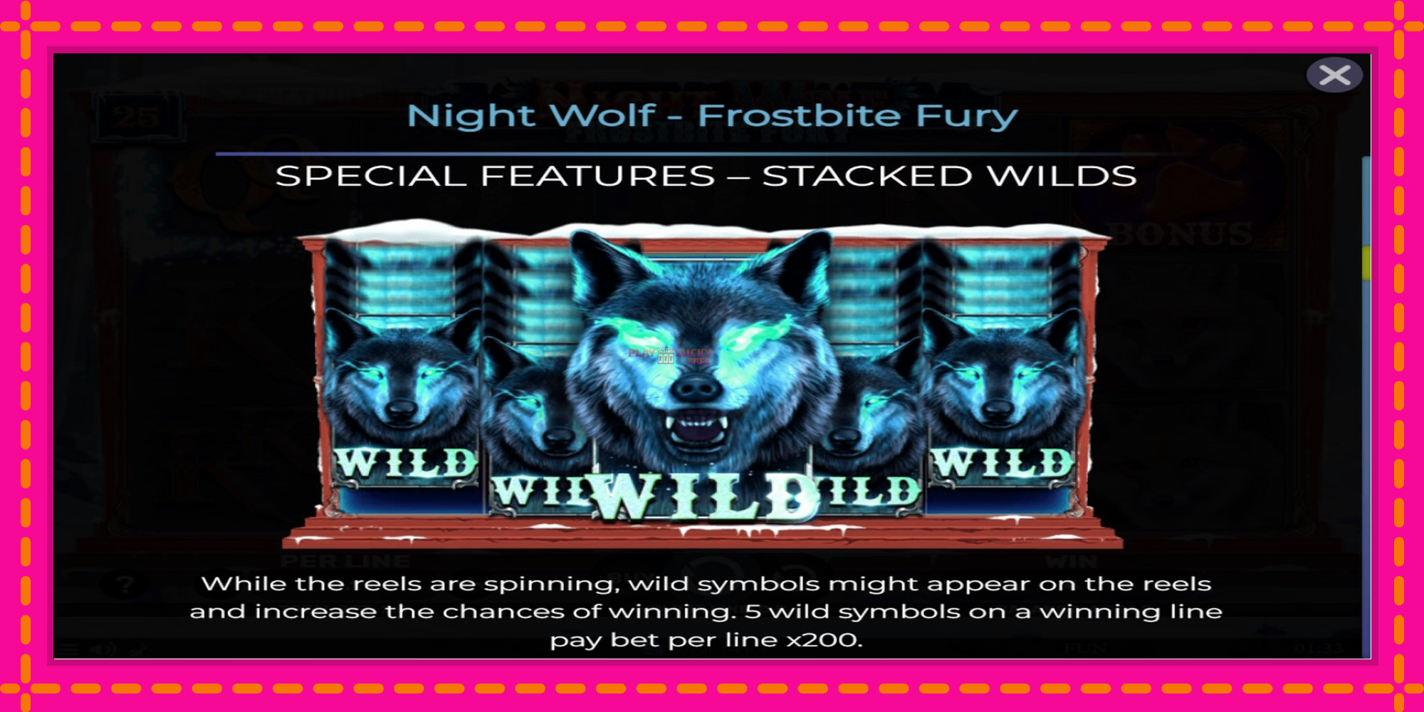 Безплатна игра в Night Wolf - Frostbite Fury без регистрация, картина 6