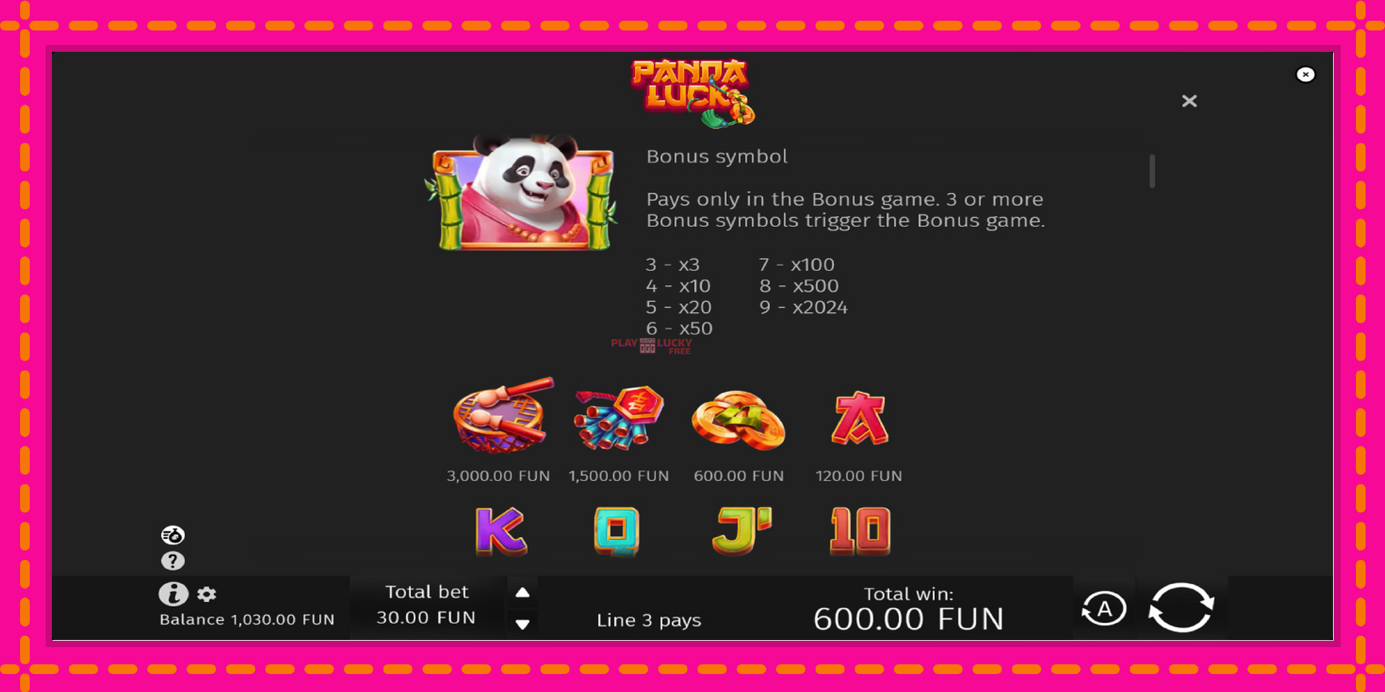 Безплатна игра в Panda Luck без регистрация, картина 5