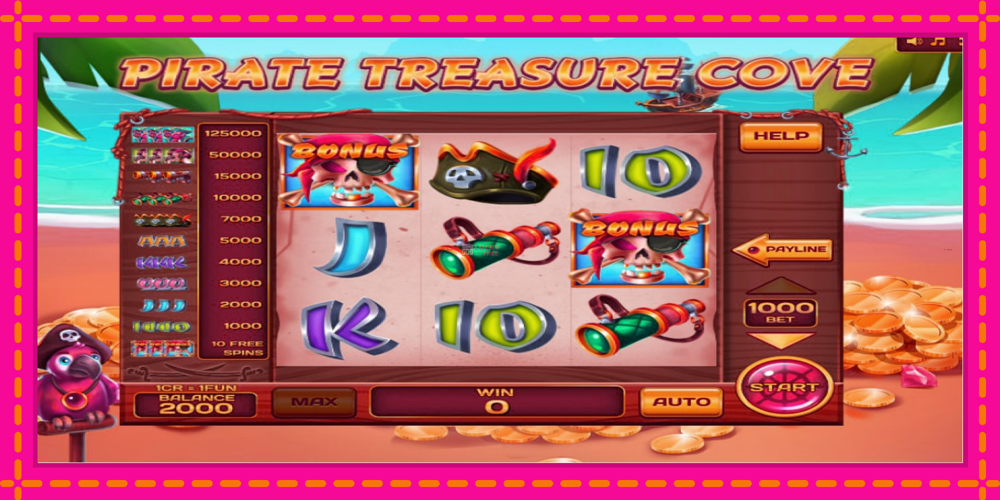 Безплатна игра в Pirate Treasure Cove Pull Tabs без регистрация, картина 2