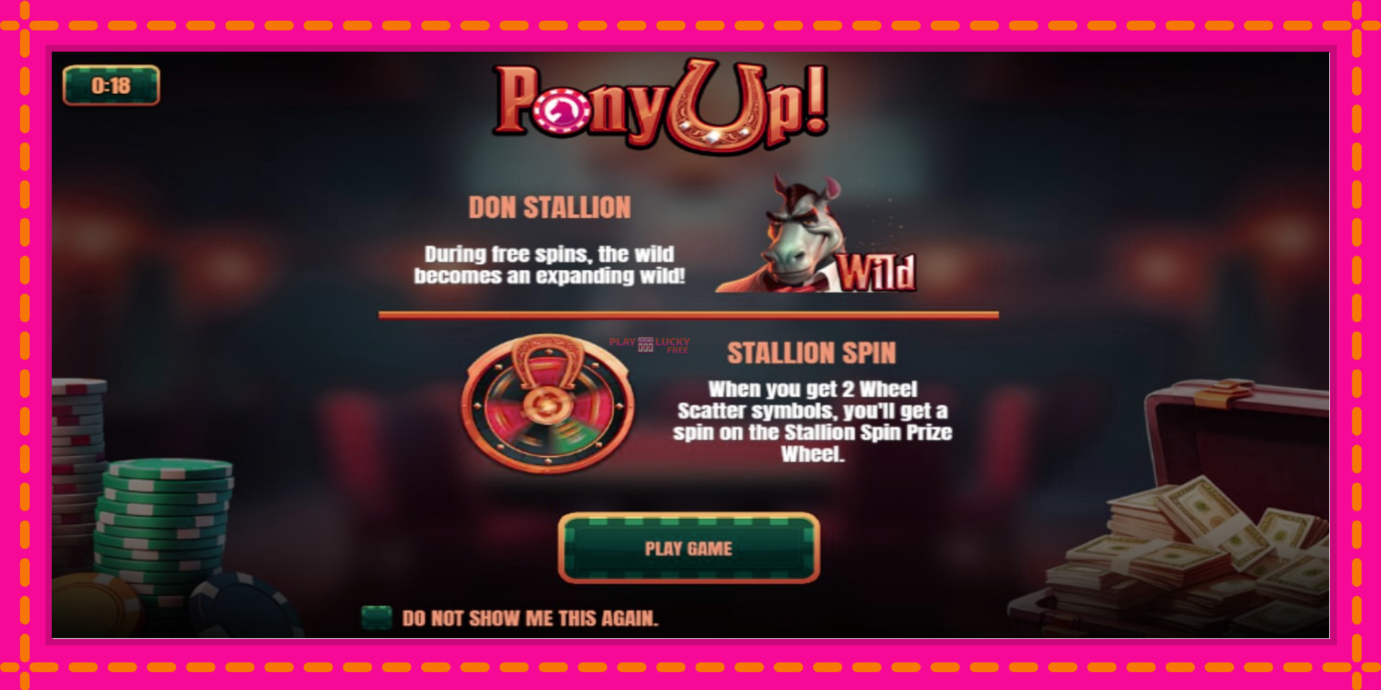 Безплатна игра в Pony Up без регистрация, картина 1