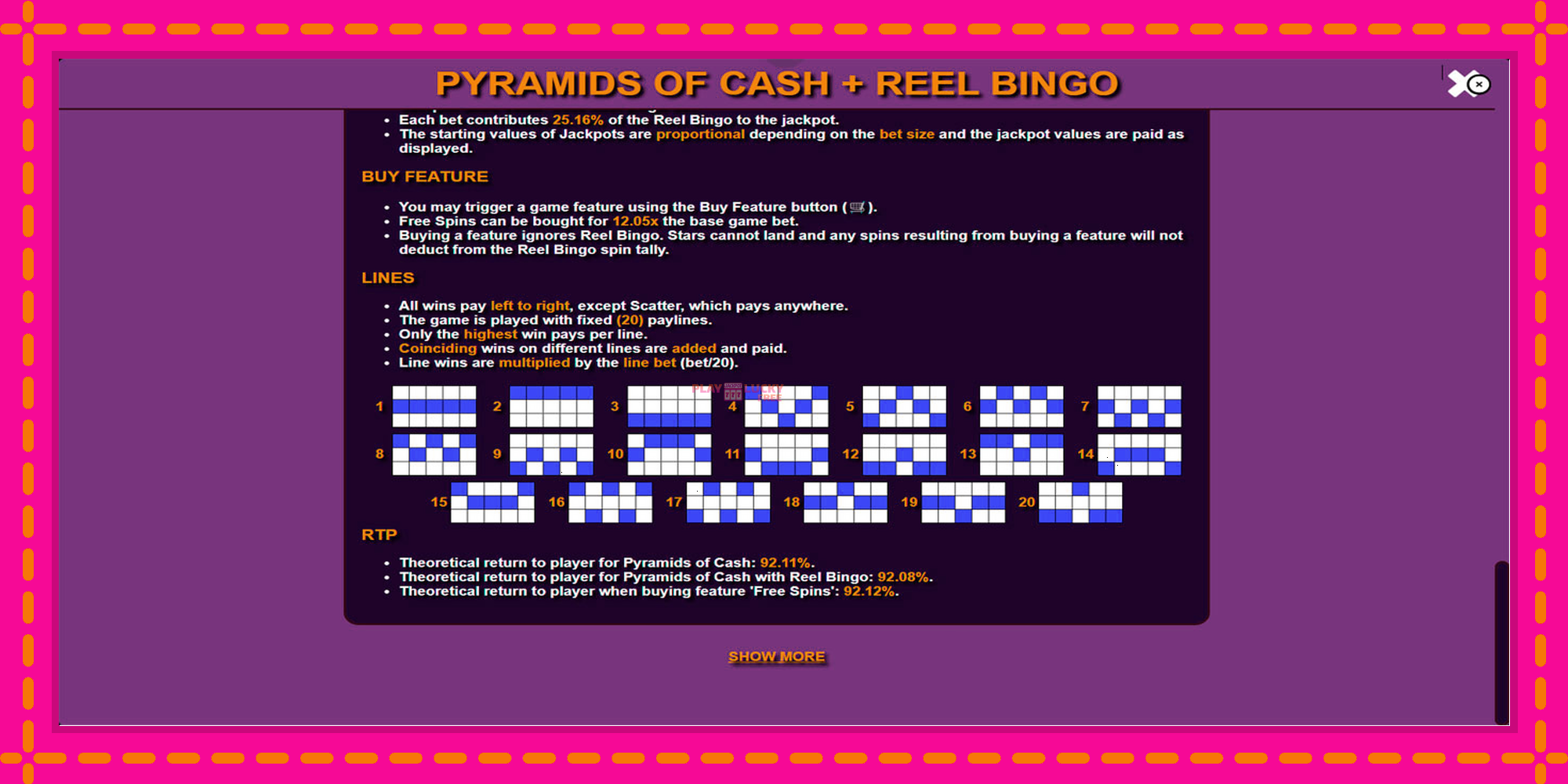 Безплатна игра в Pyramids of Cash with Reel Bingo без регистрация, картина 6