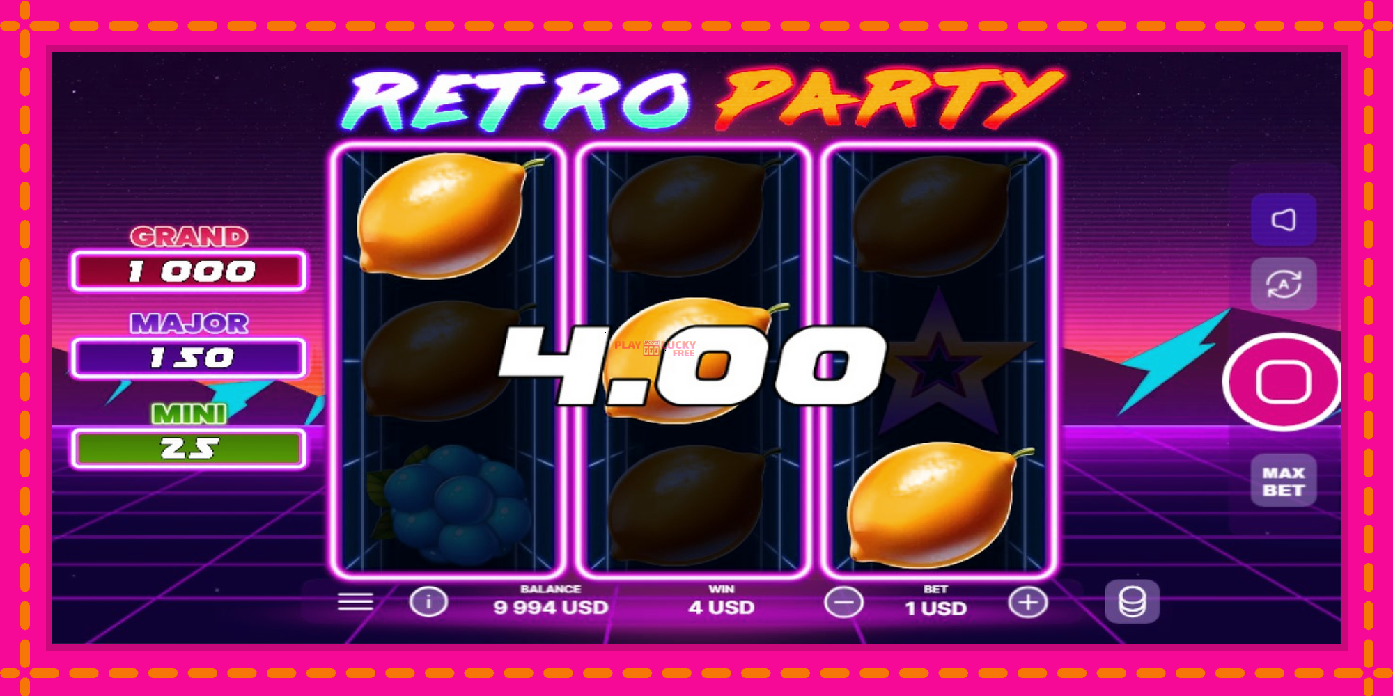 Безплатна игра в Retro Party без регистрация, картина 3