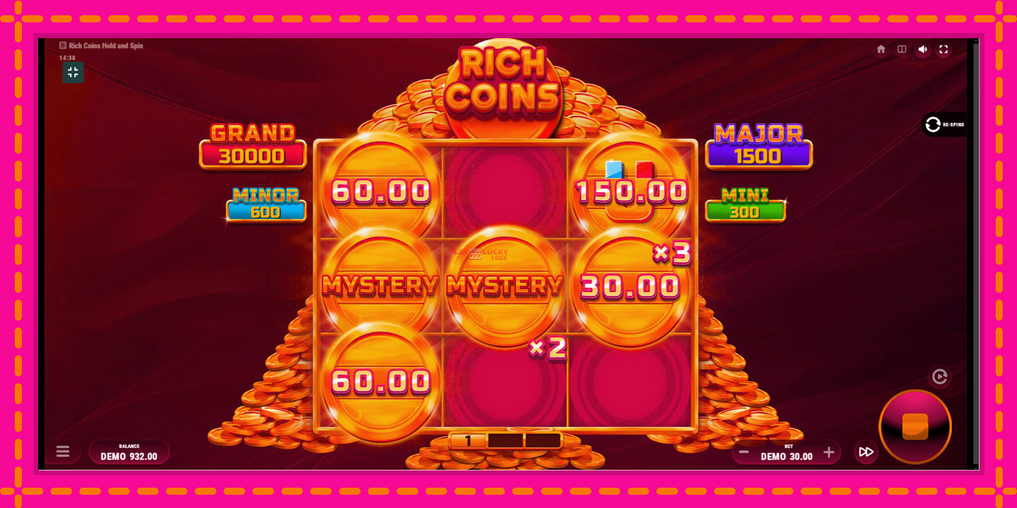 Безплатна игра в Rich Coins Hold and Spin без регистрация, картина 4