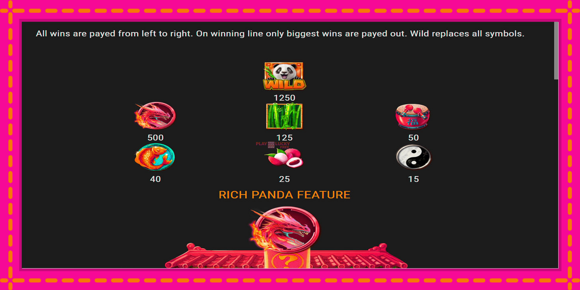 Безплатна игра в Rich Panda без регистрация, картина 6