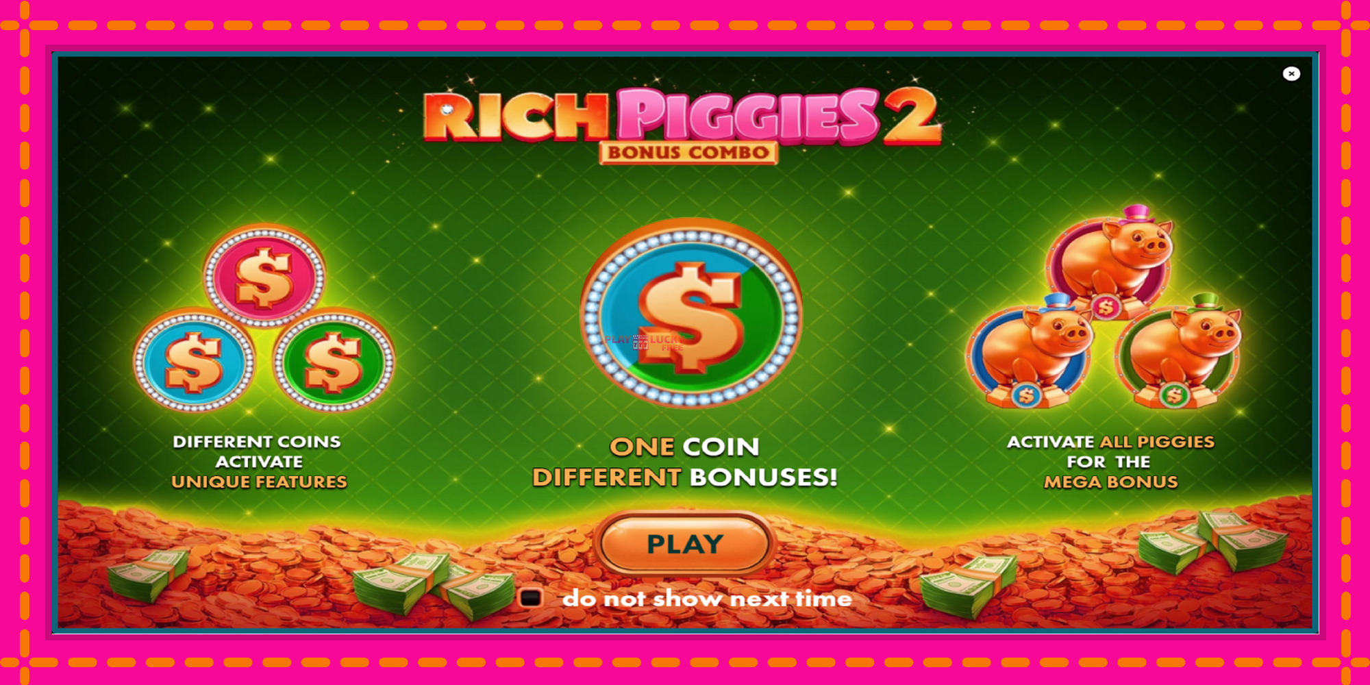 Безплатна игра в Rich Piggies 2: Bonus Combo без регистрация, картина 1