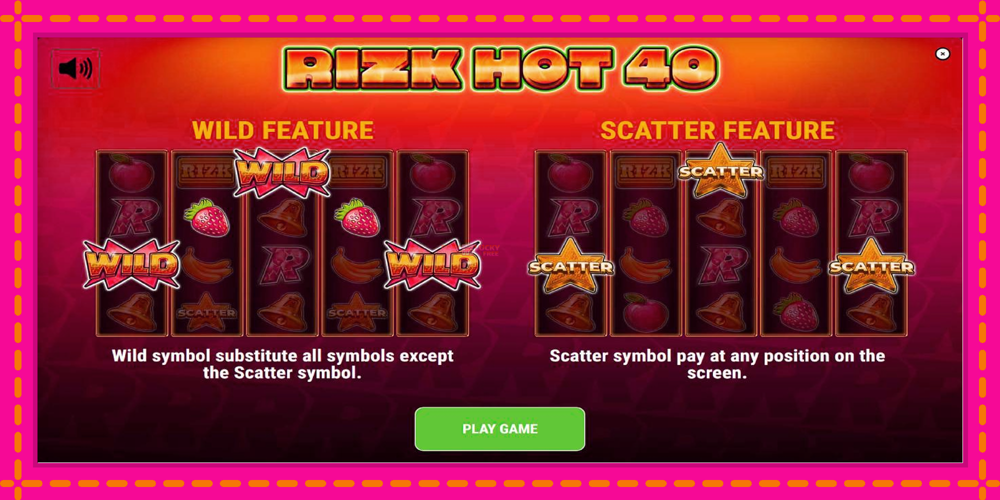 Безплатна игра в Rizk Hot 40 без регистрация, картина 1