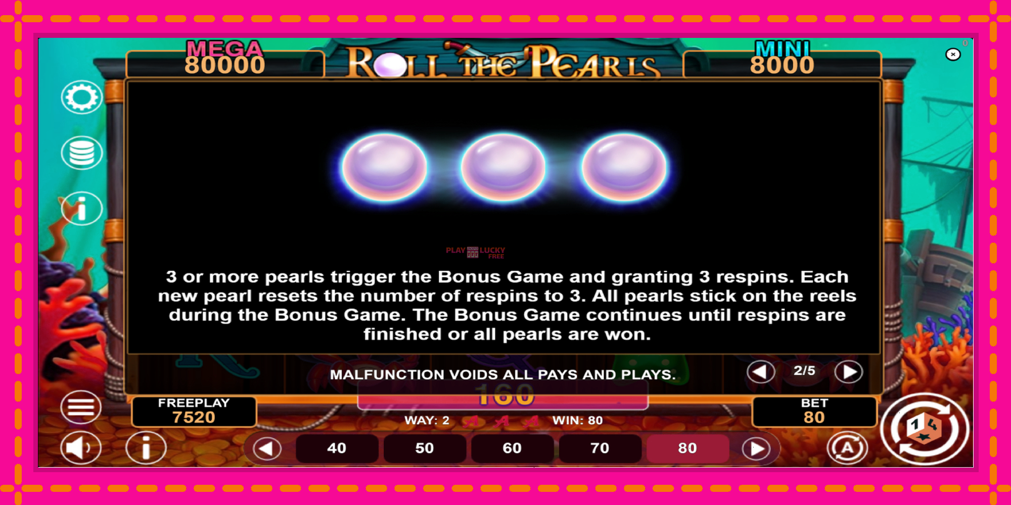 Безплатна игра в Roll The Pearls Hold & Win без регистрация, картина 6