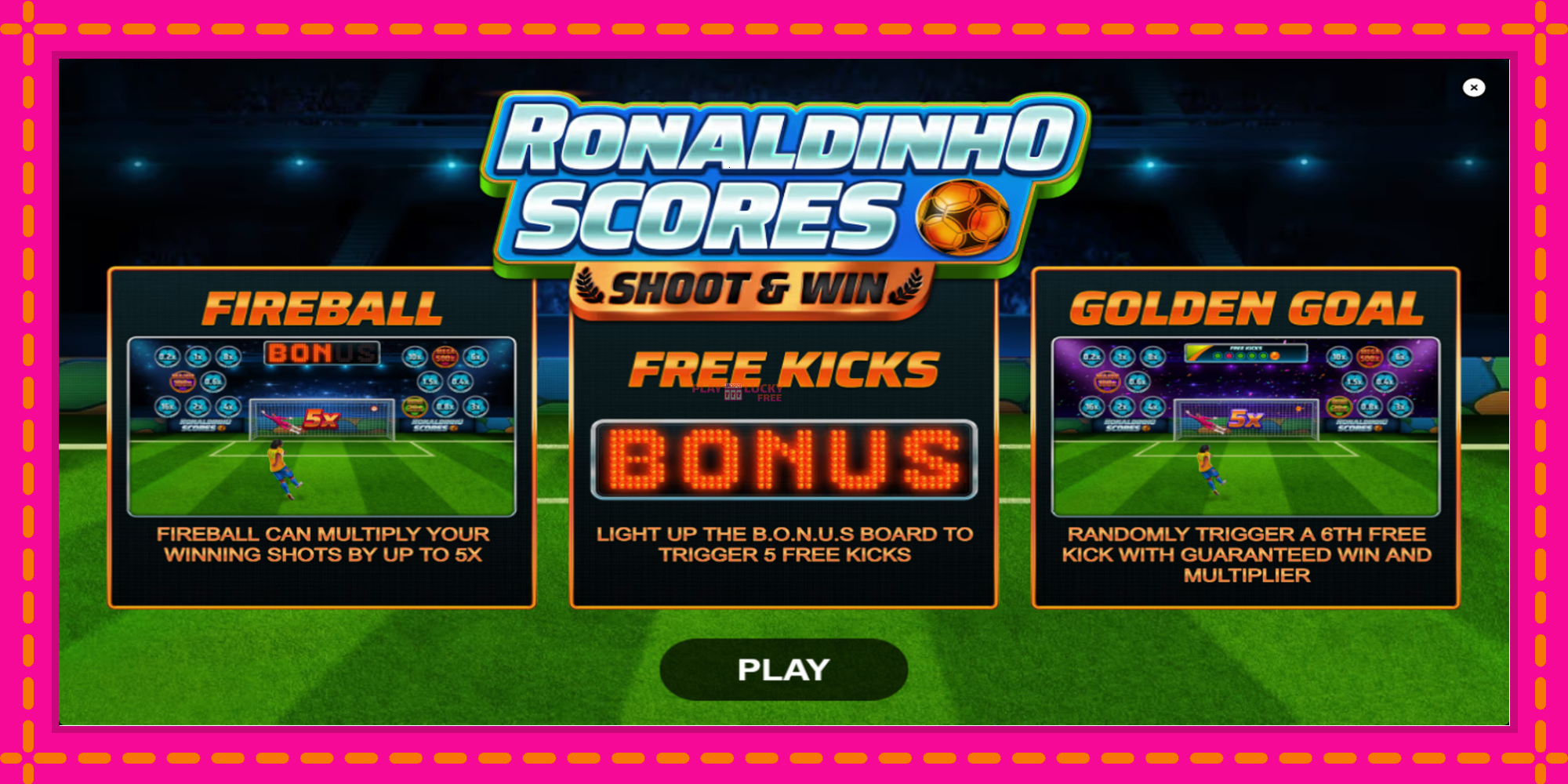 Безплатна игра в Ronaldinho Scores Shoot & Win без регистрация, картина 1