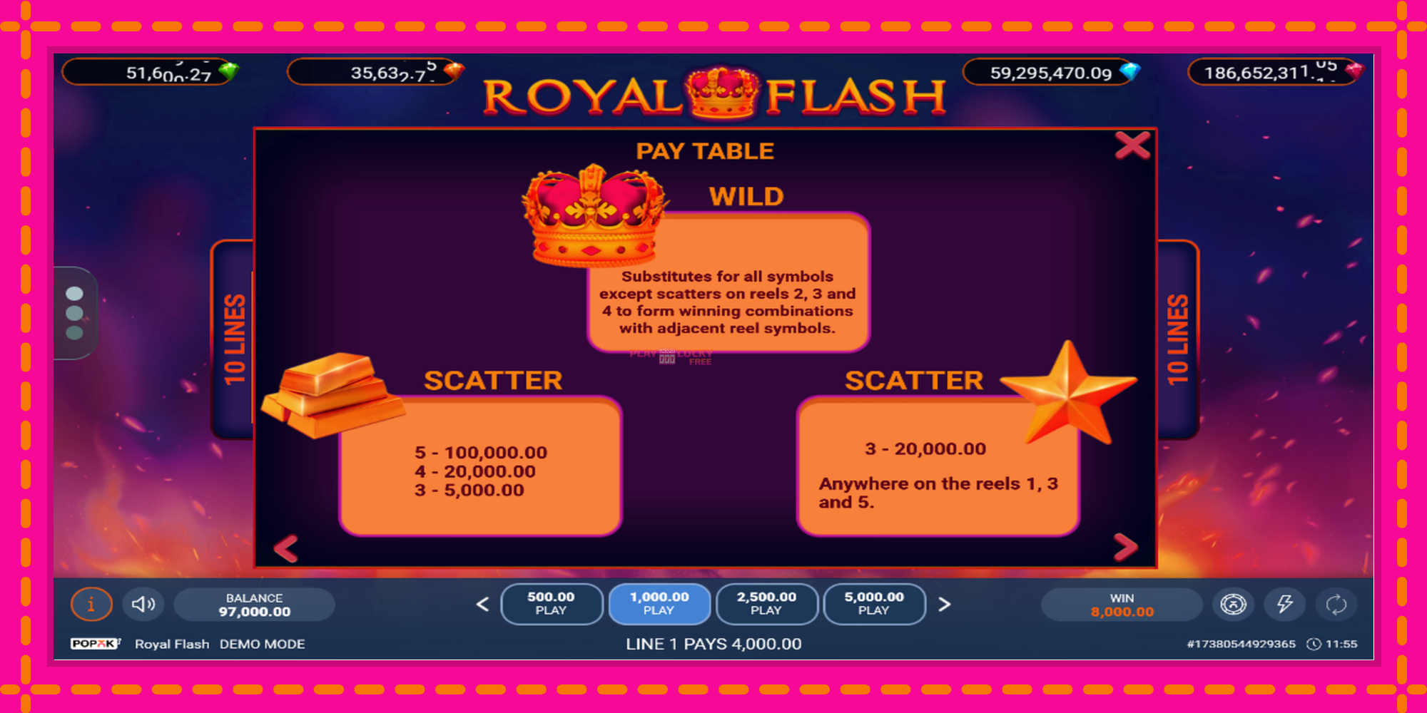 Безплатна игра в Royal Flash без регистрация, картина 3