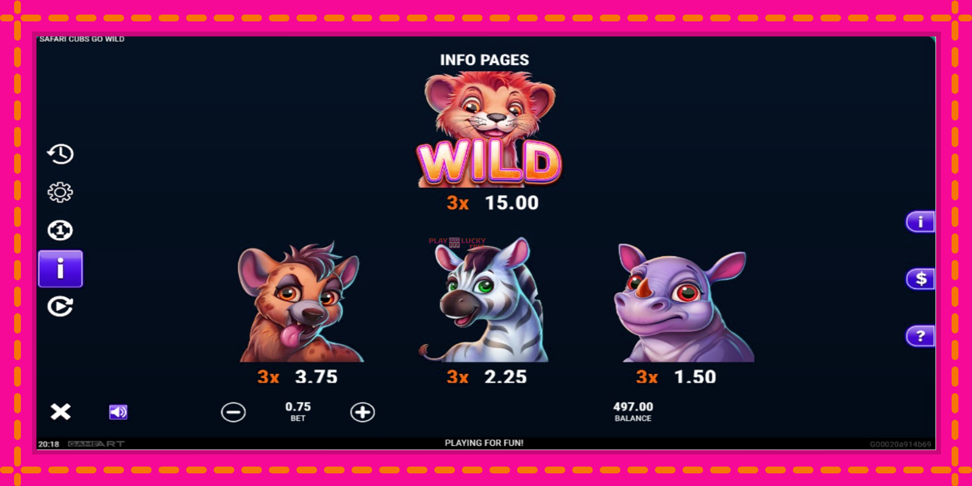 Безплатна игра в Safari Cubs Go Wild без регистрация, картина 5