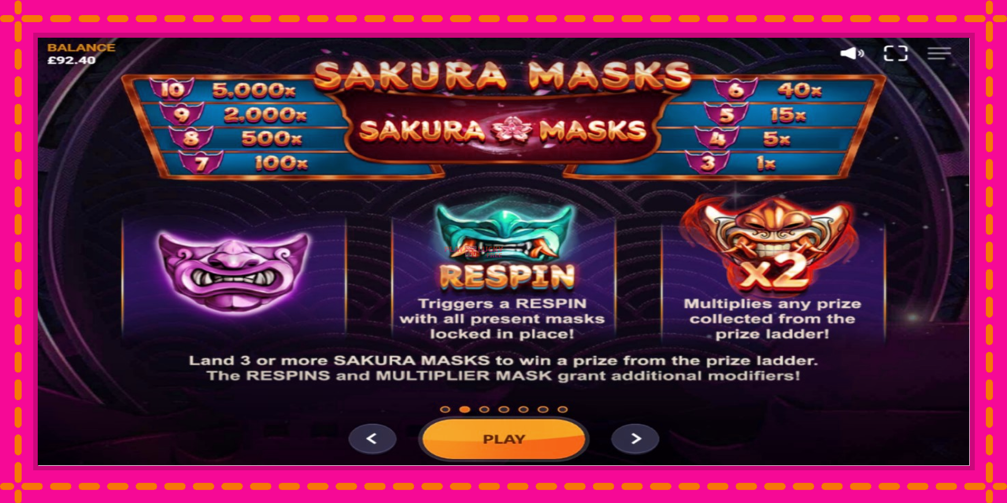 Безплатна игра в Sakura Masks без регистрация, картина 4