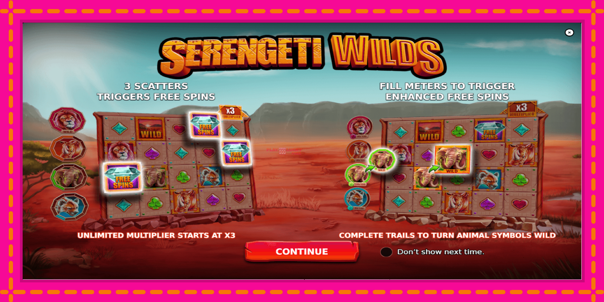 Безплатна игра в Serengeti Wilds без регистрация, картина 1