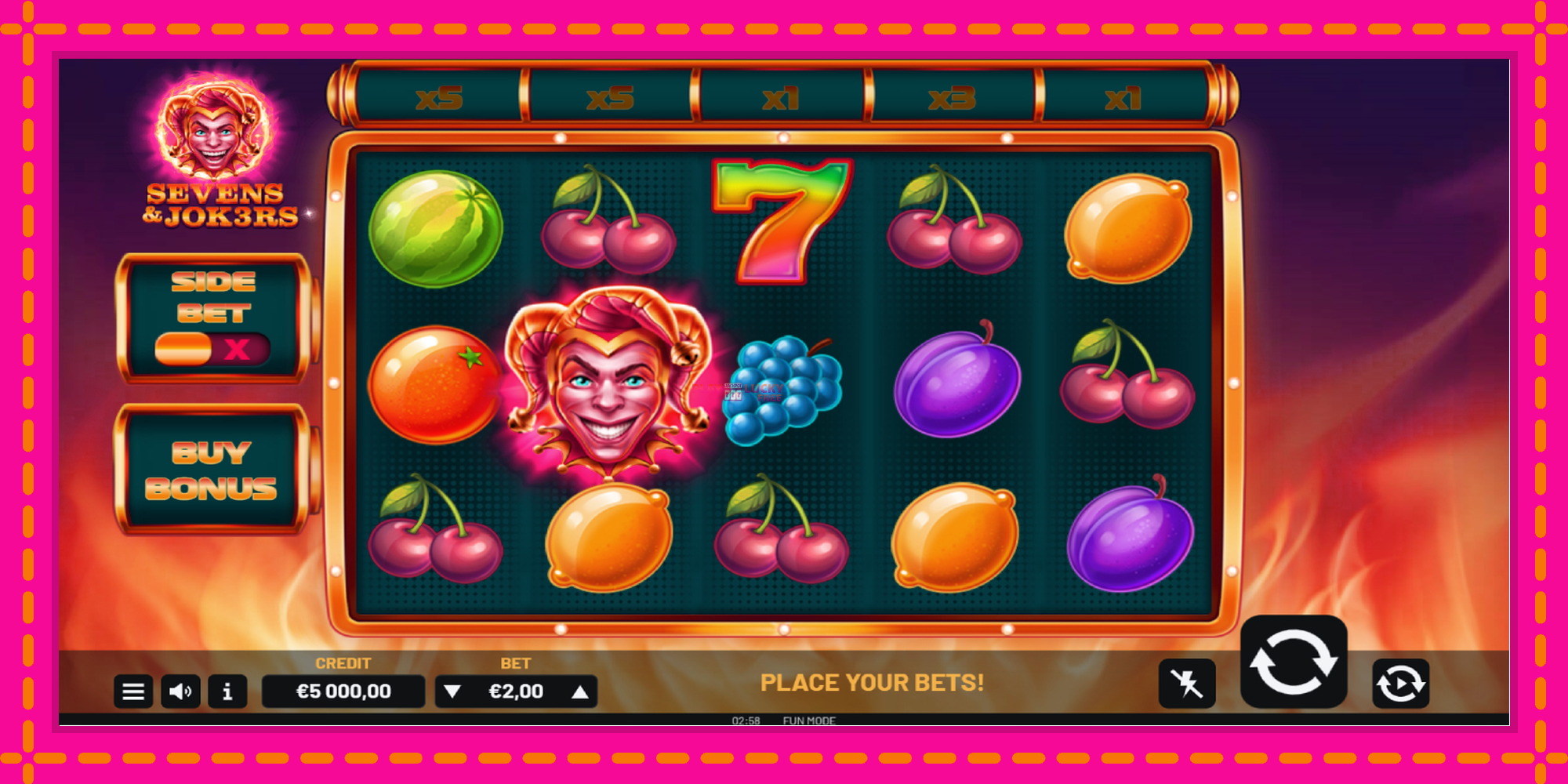 Безплатна игра в Sevens & Jok3rs без регистрация, картина 2