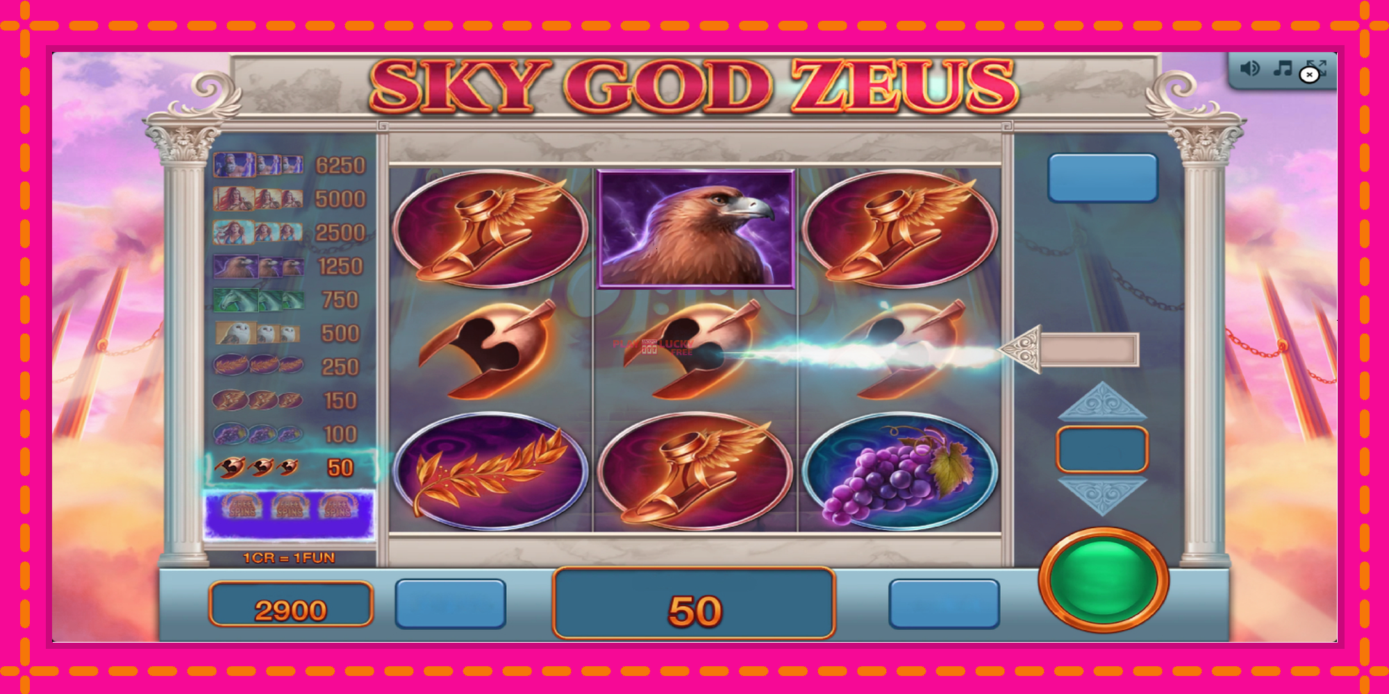 Безплатна игра в Sky God Zeus 3x3 без регистрация, картина 4