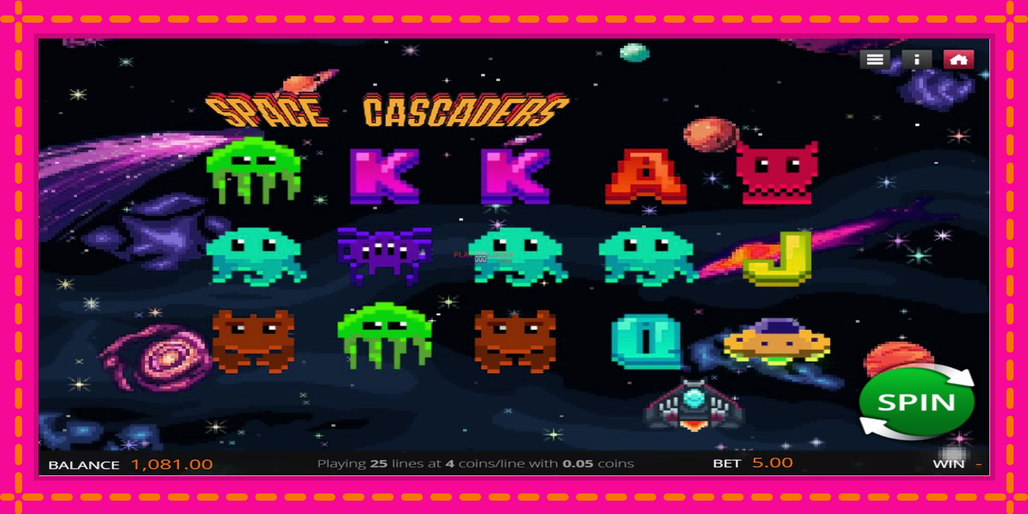 Безплатна игра в Space Cascaders без регистрация, картина 1