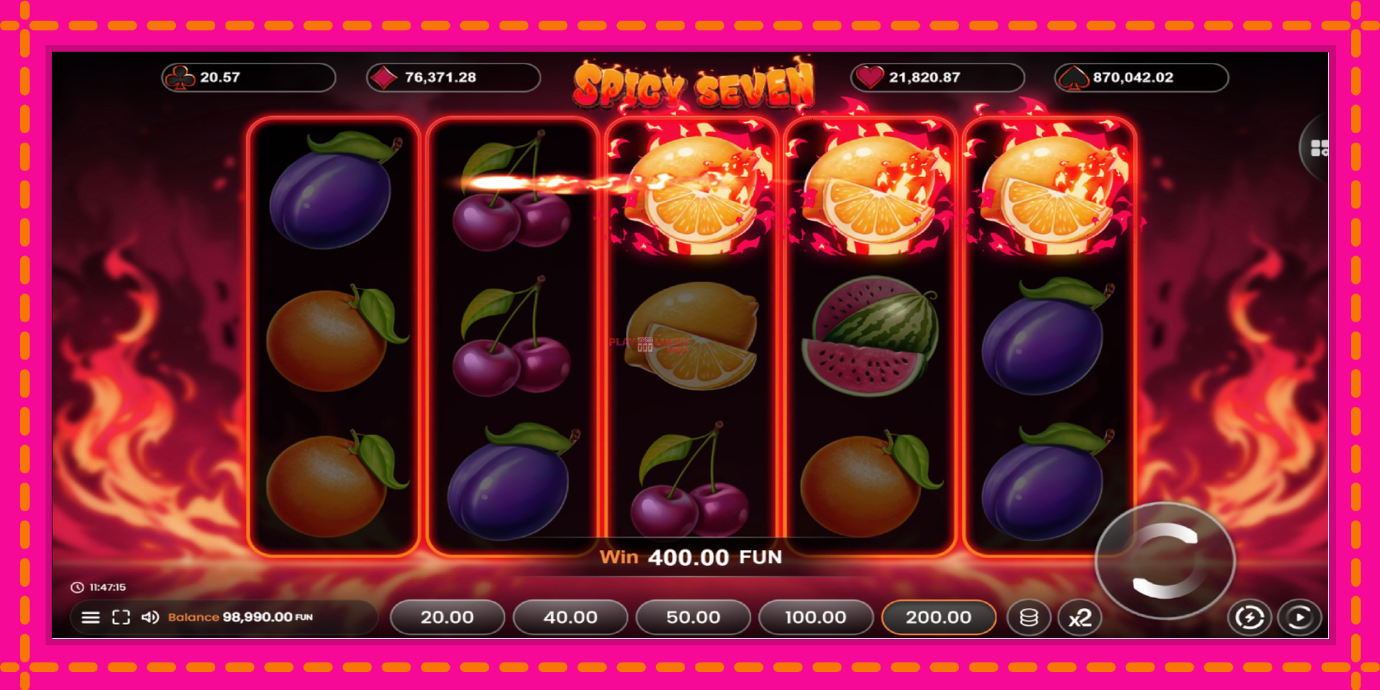 Безплатна игра в Spicy Seven 20 без регистрация, картина 4