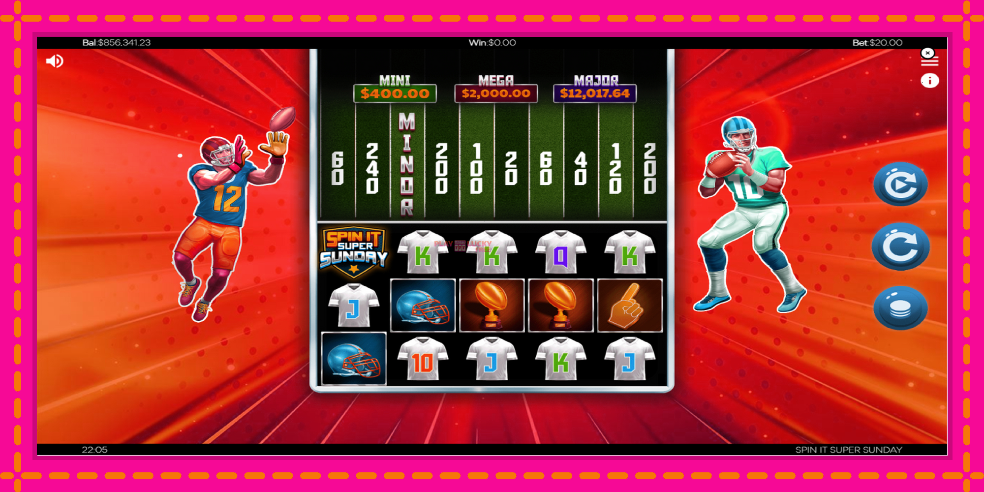 Безплатна игра в Spin It Super Sunday без регистрация, картина 2