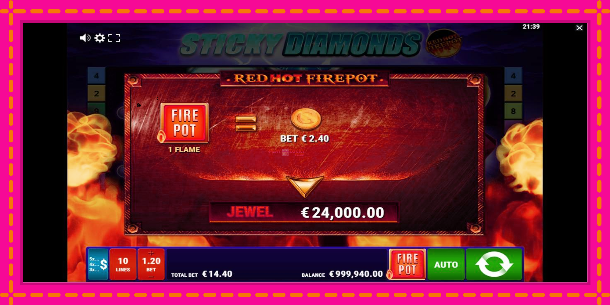 Безплатна игра в Sticky Diamonds Red Hot Firepot без регистрация, картина 4