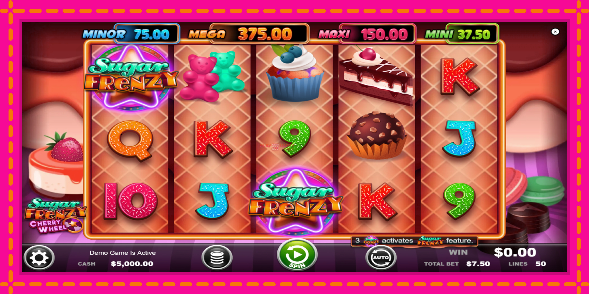 Безплатна игра в Sugar Frenzy Cherry Wheel без регистрация, картина 1