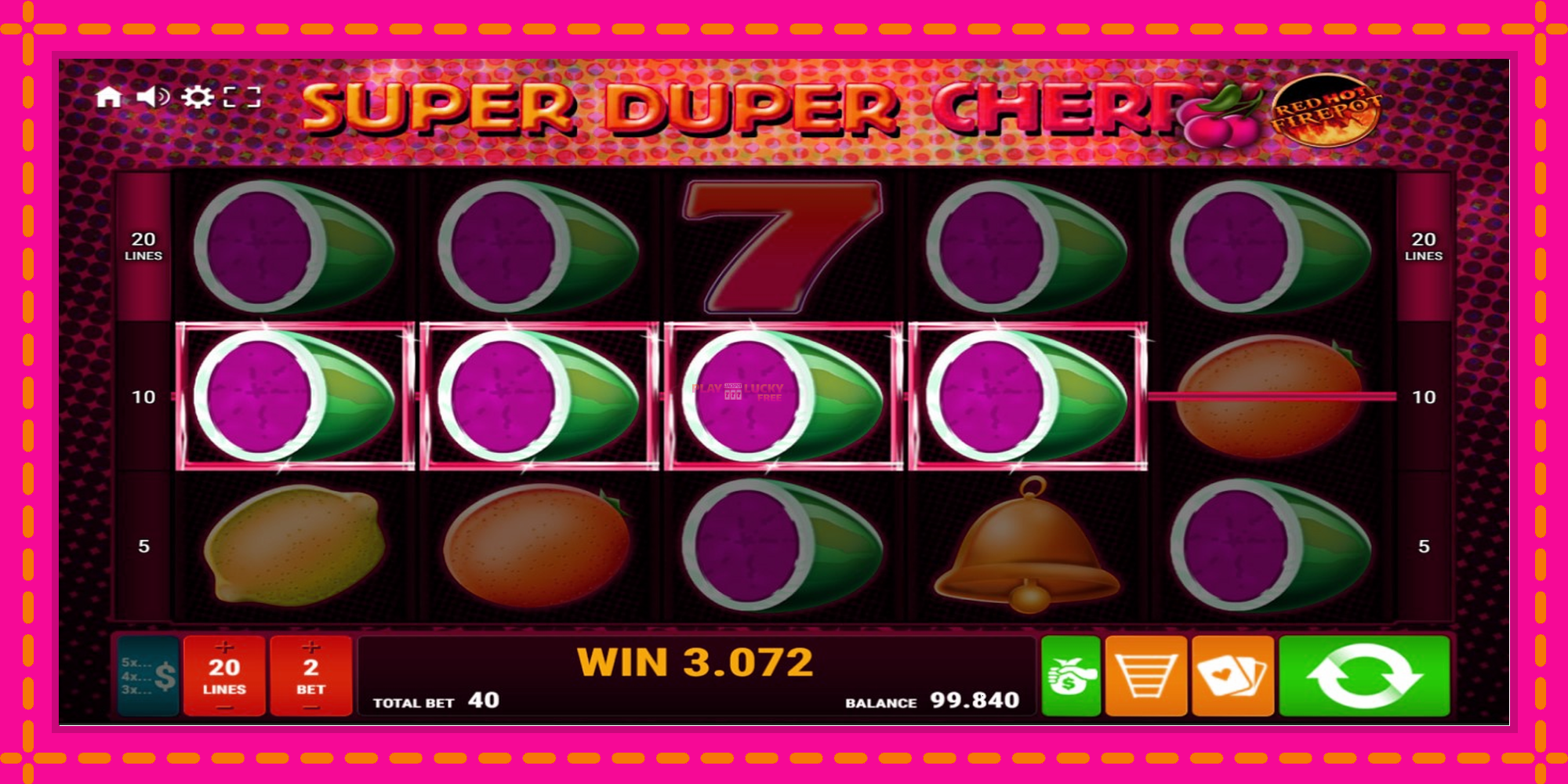 Безплатна игра в Super Duper Cherry Red Hot Firepot без регистрация, картина 2