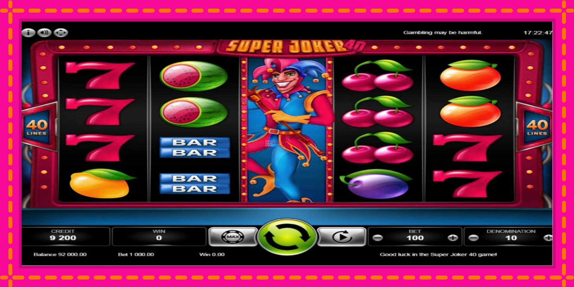 Безплатна игра в Super Joker 40 без регистрация, картина 4