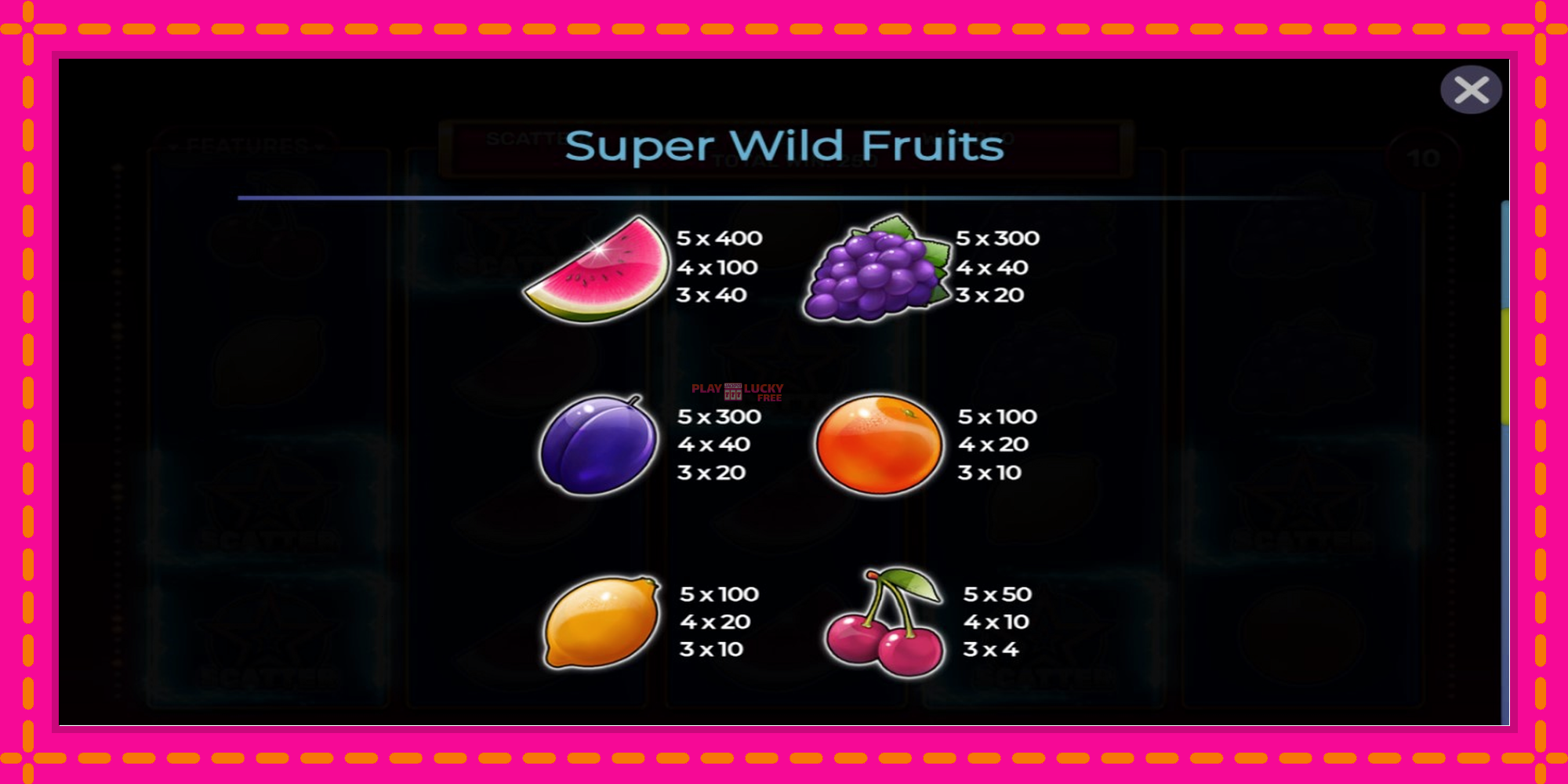 Безплатна игра в Super Wild Fruits без регистрация, картина 4