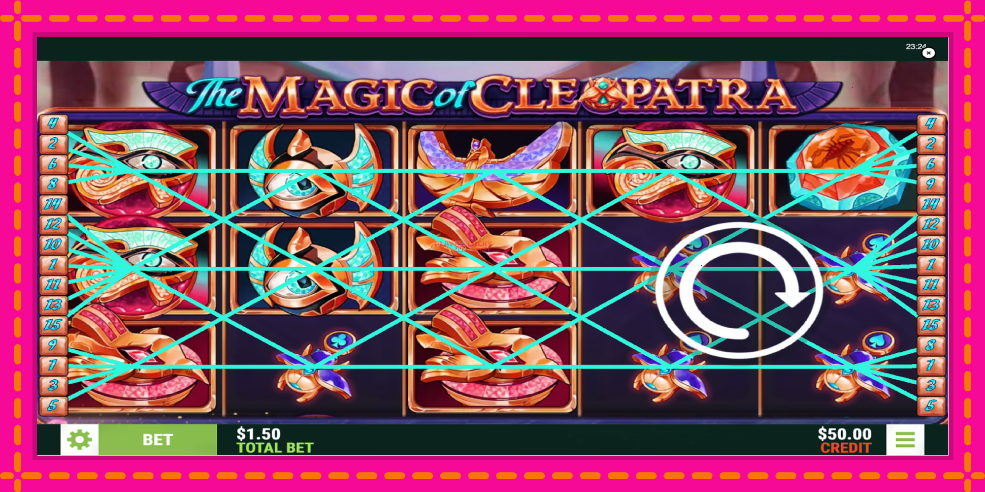 Безплатна игра в The Magic of Cleopatra без регистрация, картина 1