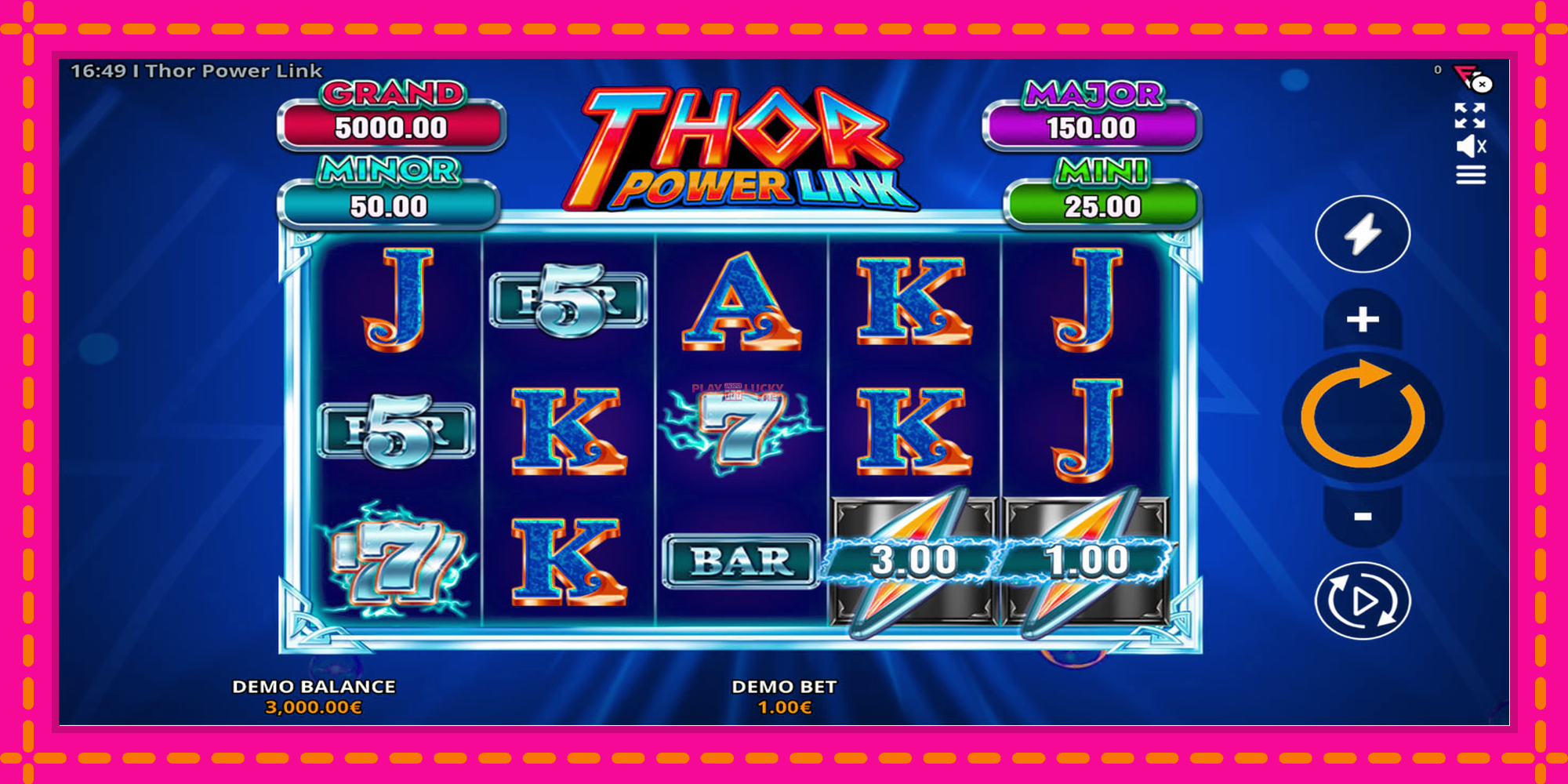 Безплатна игра в Thor Power Link без регистрация, картина 1