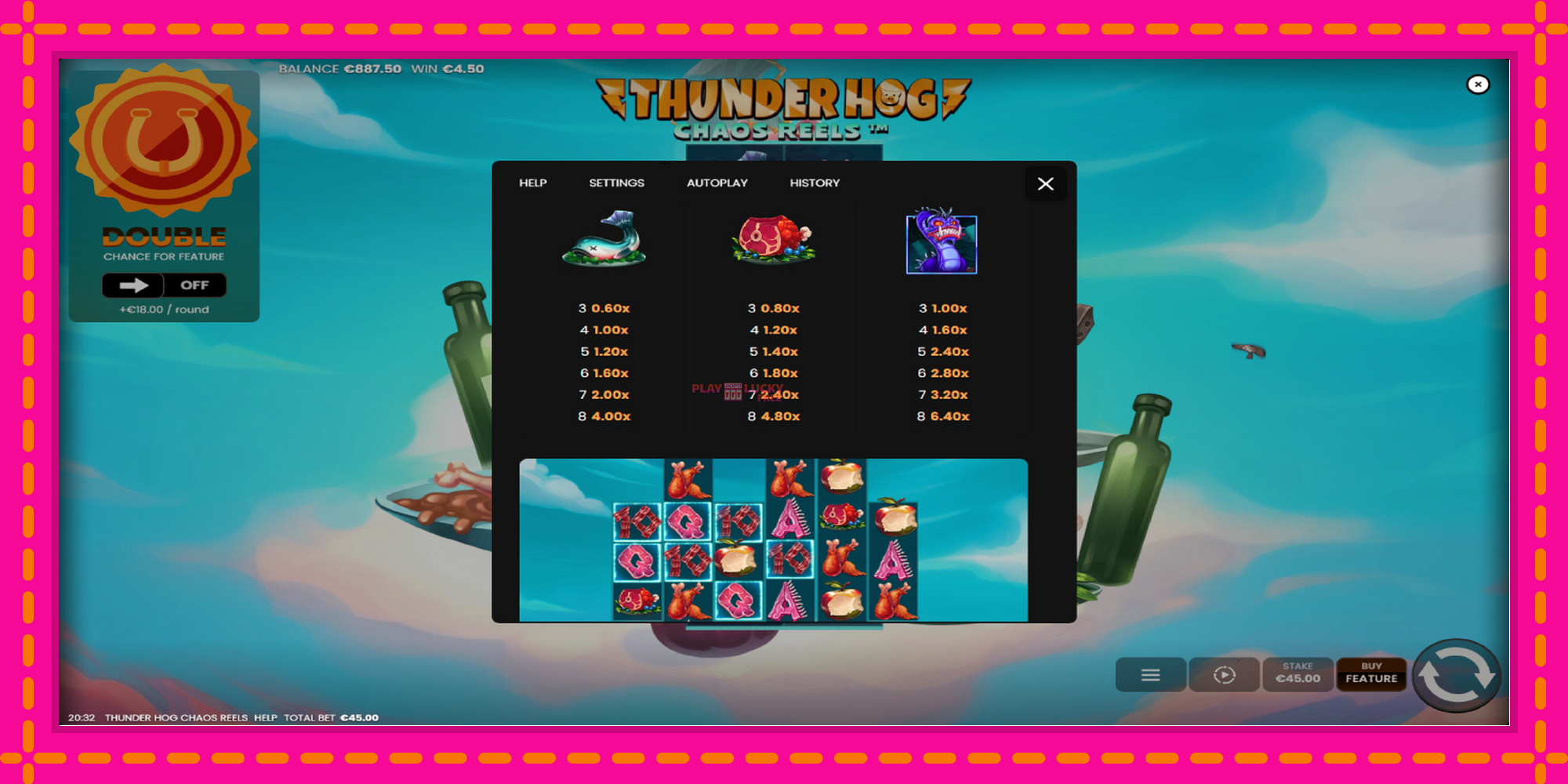 Безплатна игра в Thunder Hog Chaos Reels без регистрация, картина 6